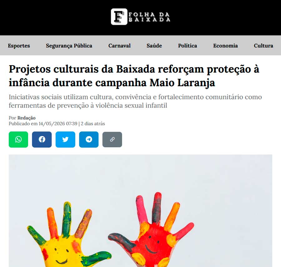 Leia mais sobre o artigo Site do Jornal Folha da Baixada – 14 de maio de 2026