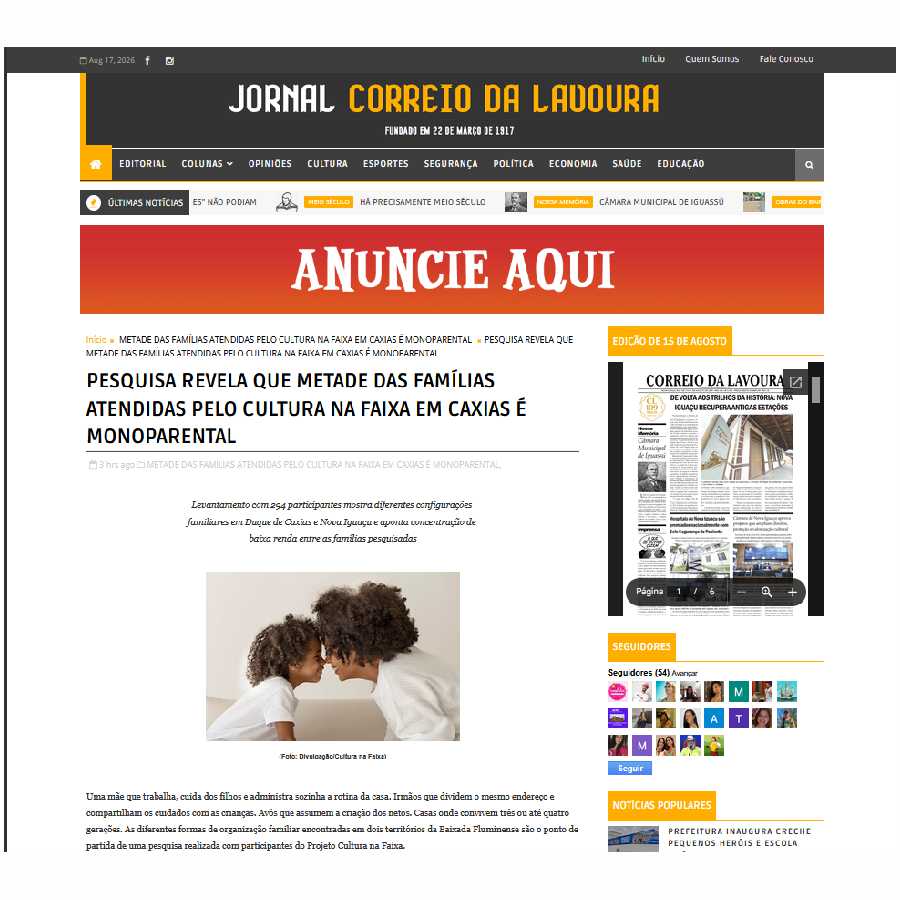 Leia mais sobre o artigo Site do Jornal Correio da Lavoura – 17 de agosto de 2026