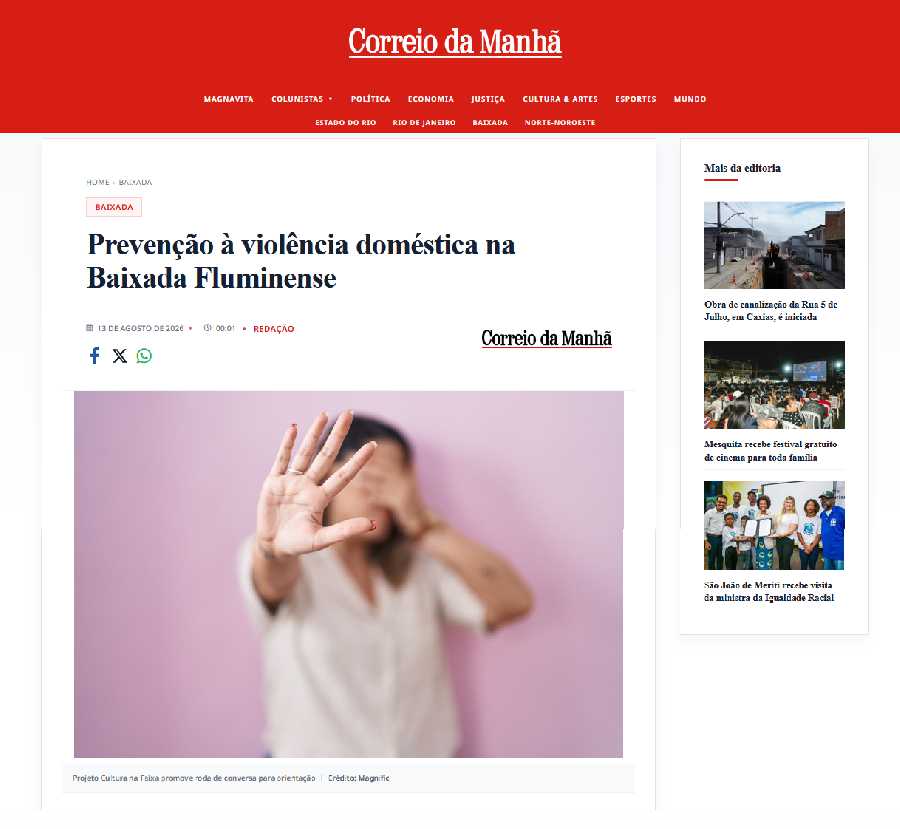 Leia mais sobre o artigo Jornal Correio da Manhã – 13 de agosto de 2026
