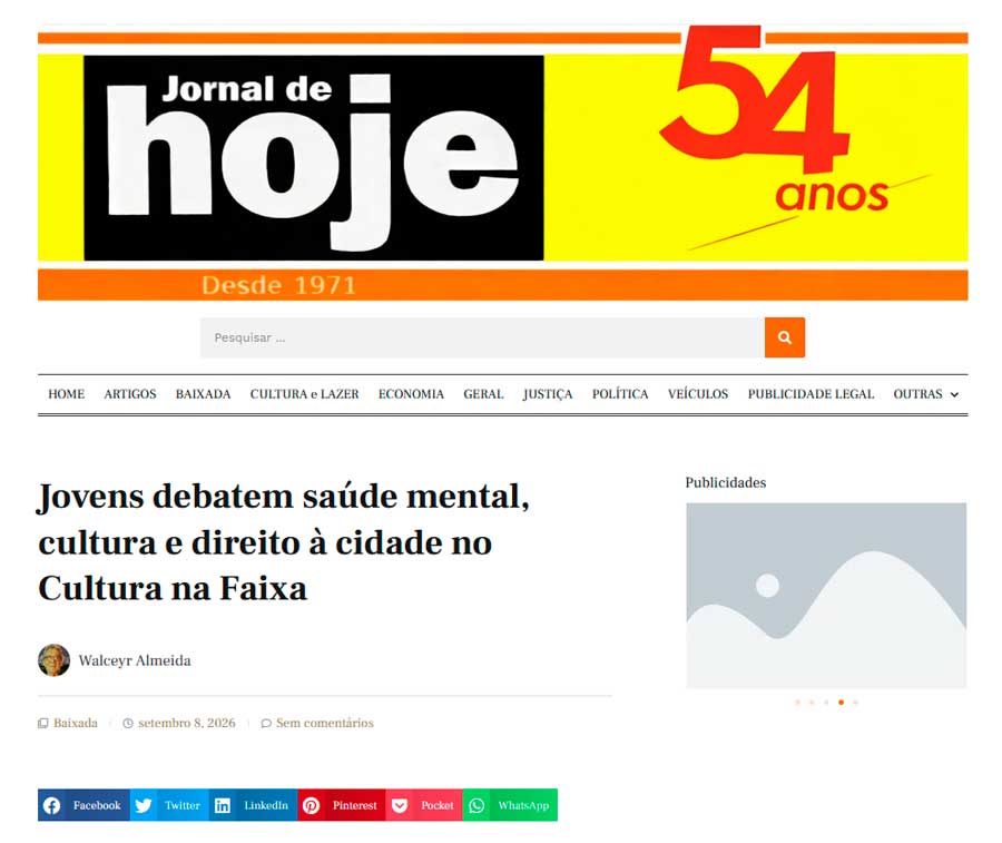 Leia mais sobre o artigo Site do Jornal de Hoje – 8 de setembro de 2026